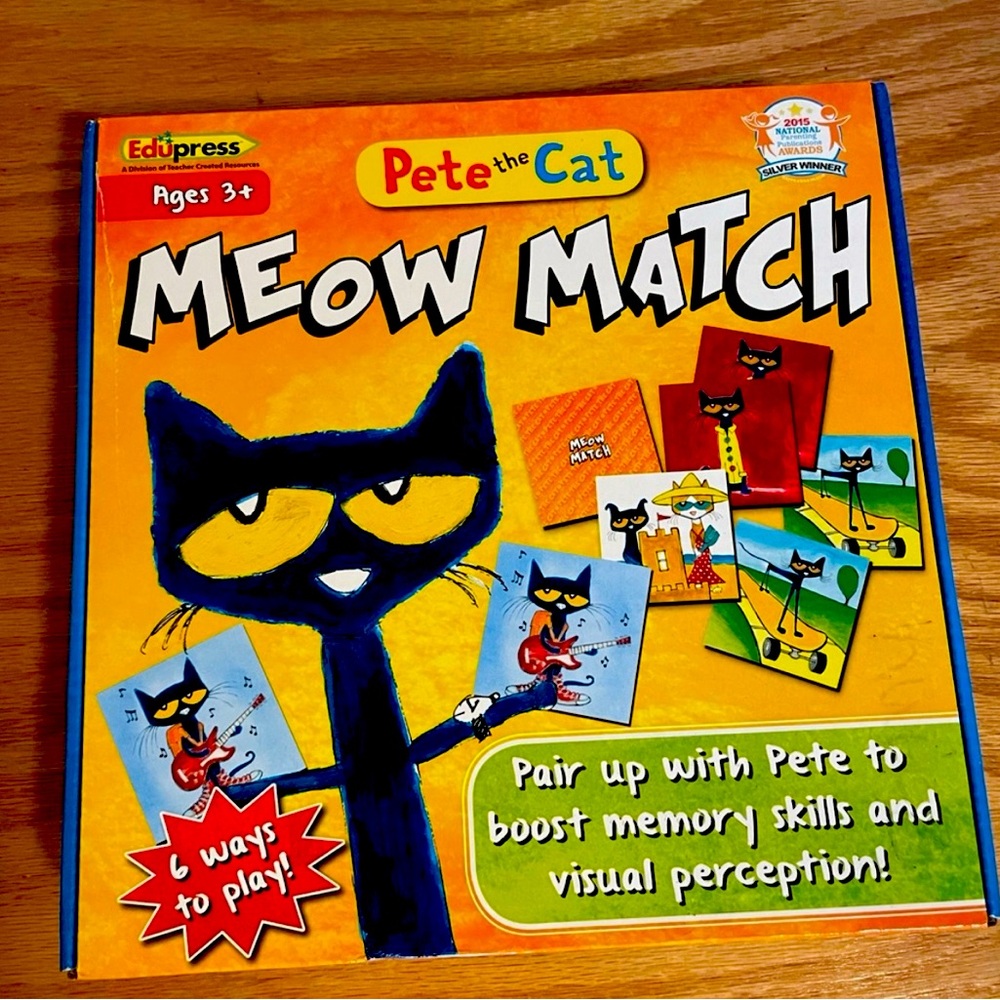 Pete the Cat Meow Match Memory Game